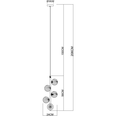 Подвесной светильник Etereo A5261SP-5GO
